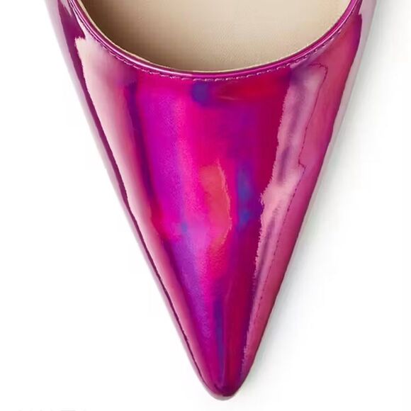 Hot pink metallic stuart weitzman pumps - Picture 4 of 5